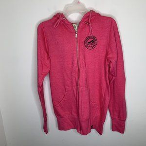 Surf Style Womens XS Pink Clearwater Beach Florida FL Full Zip Hooded Jacket